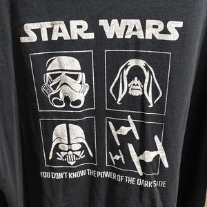 Star Wars Black Power of Dark Side  T-Shirt 2X